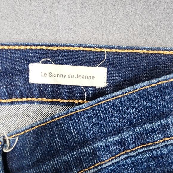 FRAME Denim Womens Jeans Size 28 Mid Rise Blue Dark Wash Skinny Ankle Stretch - Picture 4 of 16